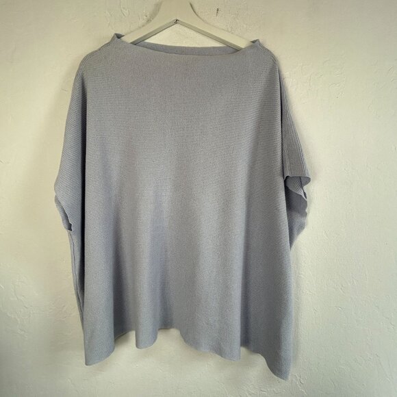 Eileen Fisher Womens Light Gray Organic Linen Cotton Oversized Sweater Top 1X/2X - Picture 1 of 7